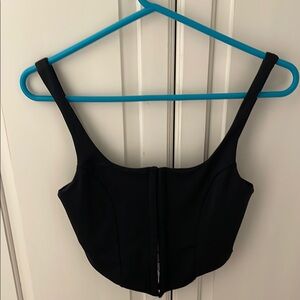 Black Cropped Tank Top